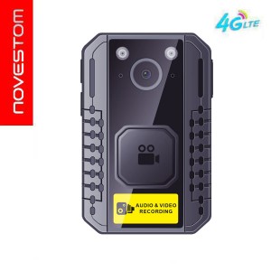 NVS4-Q 4G WiFi Live Streaming Sem tela Câmeras usadas no corpo com Bluetooth GPS AES Protect SOS rastreamento Intercomunicador PTT Opcional