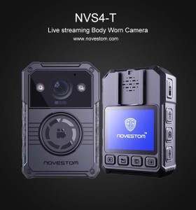 NVS4-T versão autônoma câmeras usadas no corpo com Bluetooth Wifi AES256 GPS NFC RTMP RTSP Onvif Opcional