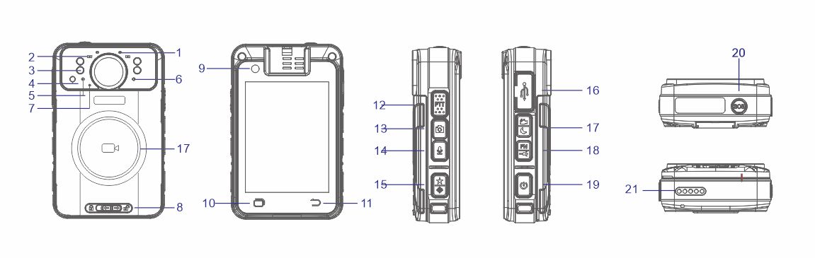 4G body worn camera android live streaming button feature guide
