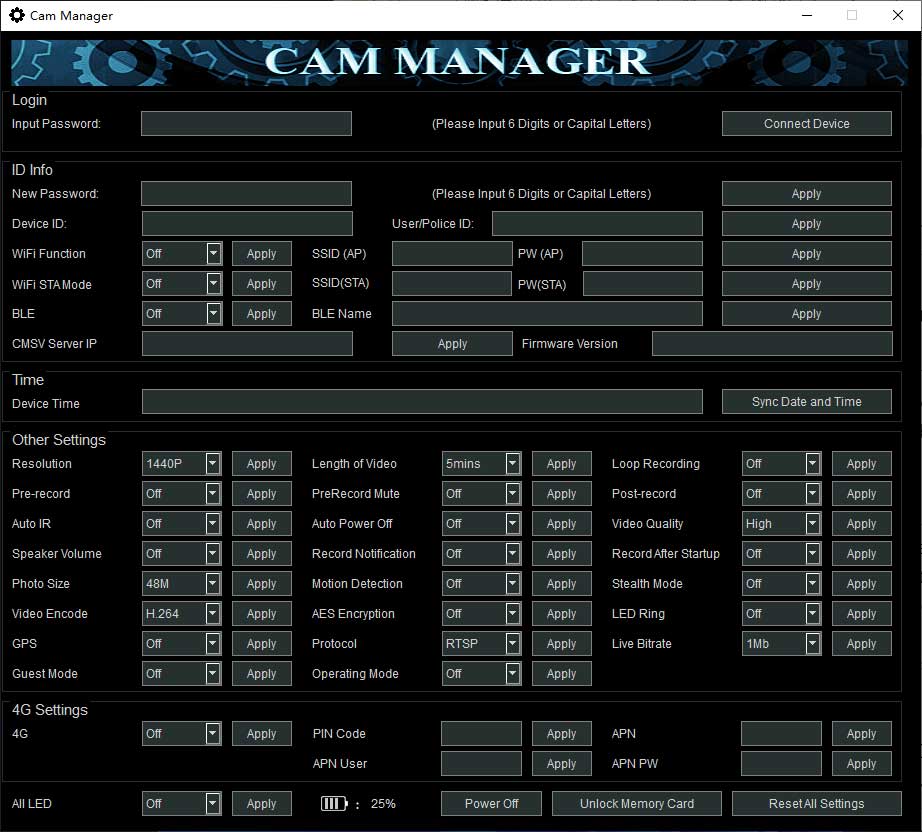 Cam-manager-software-for-body-cam-and-helmet-camera-from-NOVESTOM