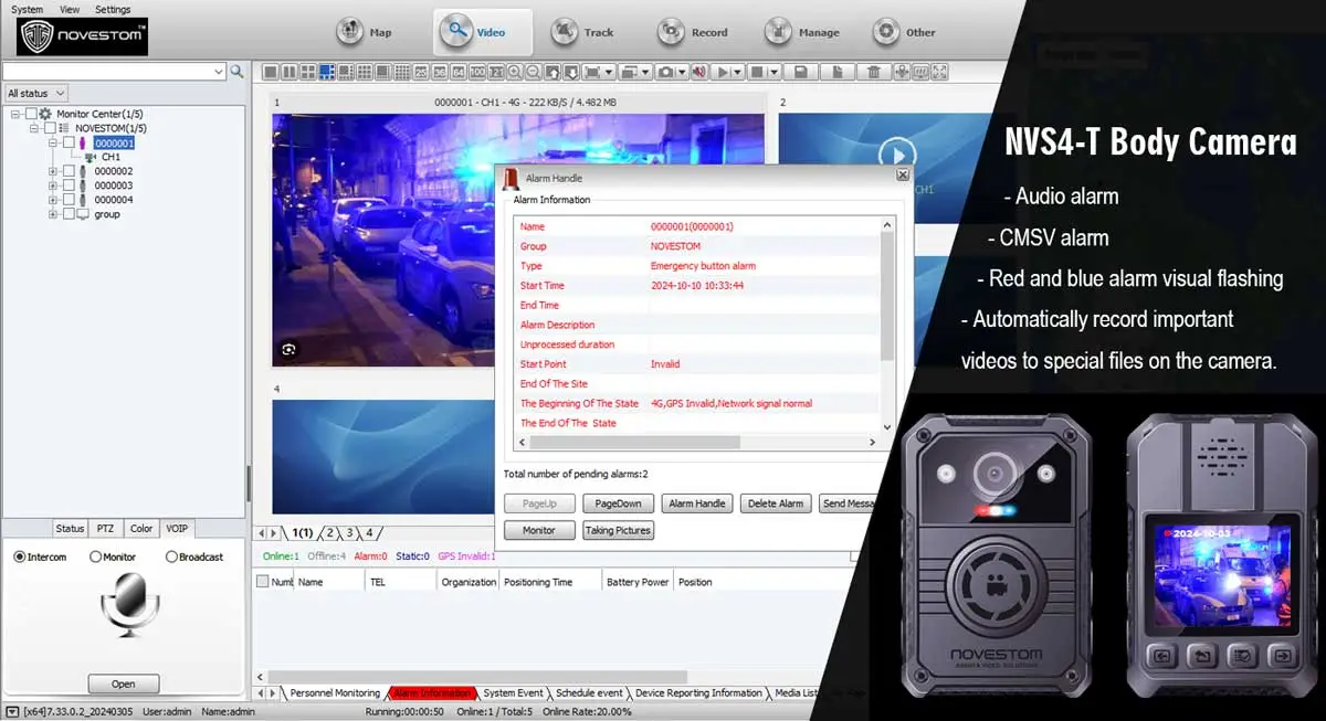 How to use the body cameras and helmet camera SOS emergency alarming