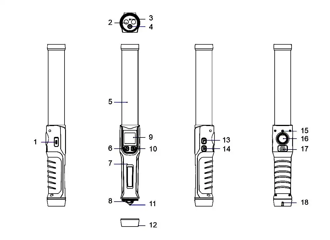 LKR-300-Breath-alcohol-tester-analyzer-baton-function-button