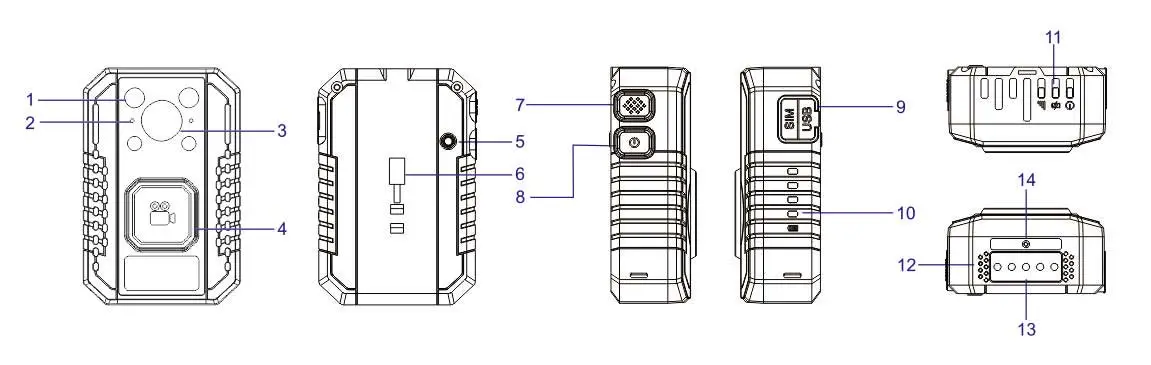 NVS4-Q Body Worn Camera Button Function