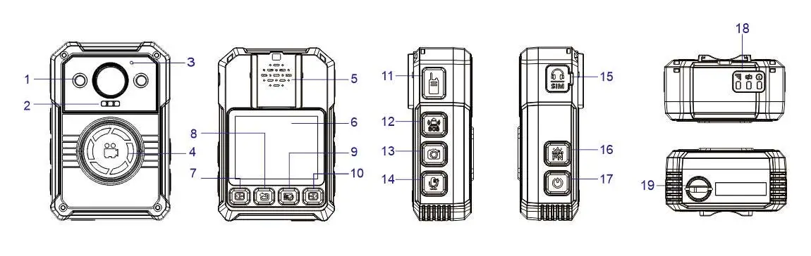 4G Body Worn Camera Button Function